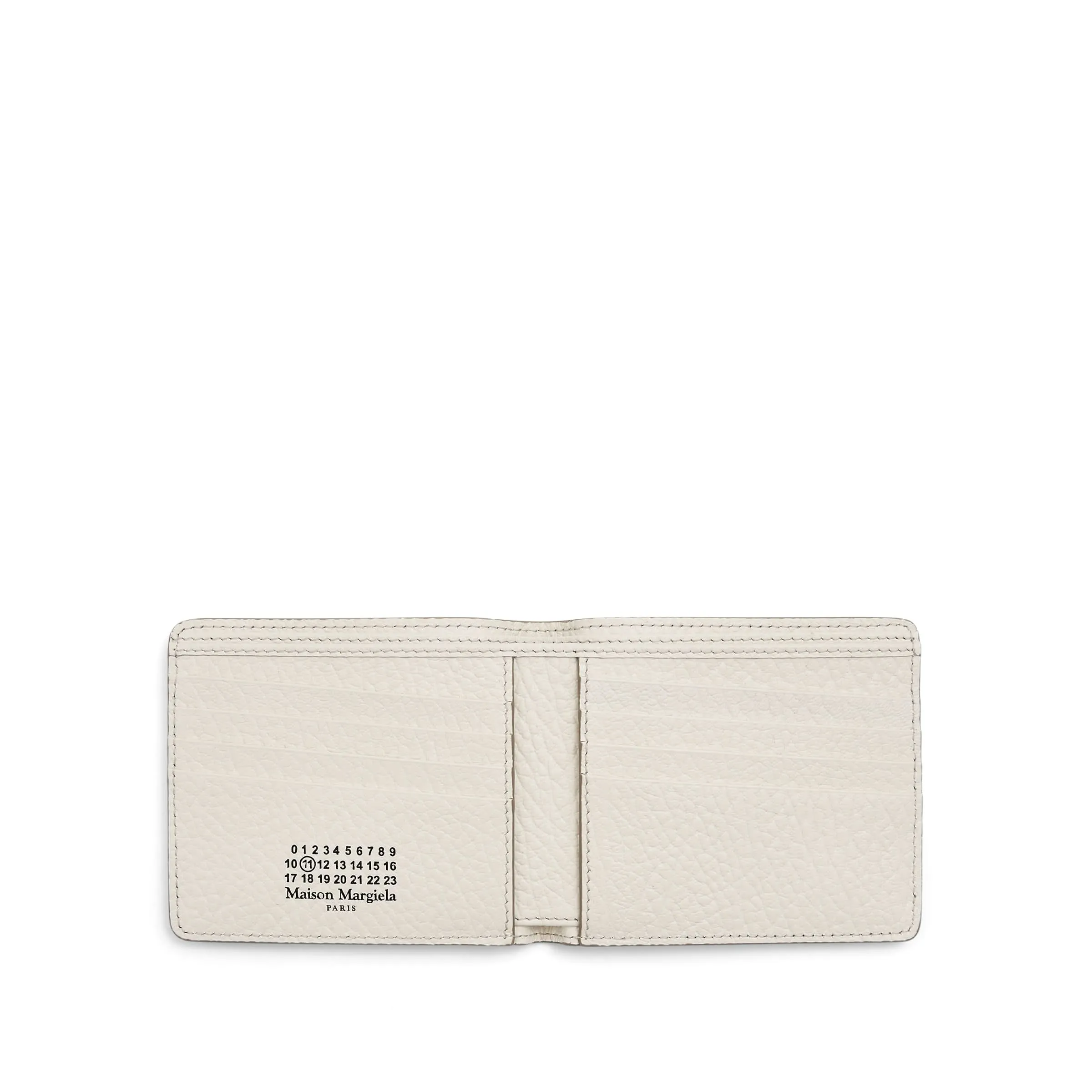 4 Stitch Bifold Wallet in White