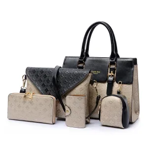 5pcs Set For Women 2019 Luxury Handbags Leather Messenger Bags Fashion Crossbody Shoulderbag Ladies Tote Clutch Bag Purse