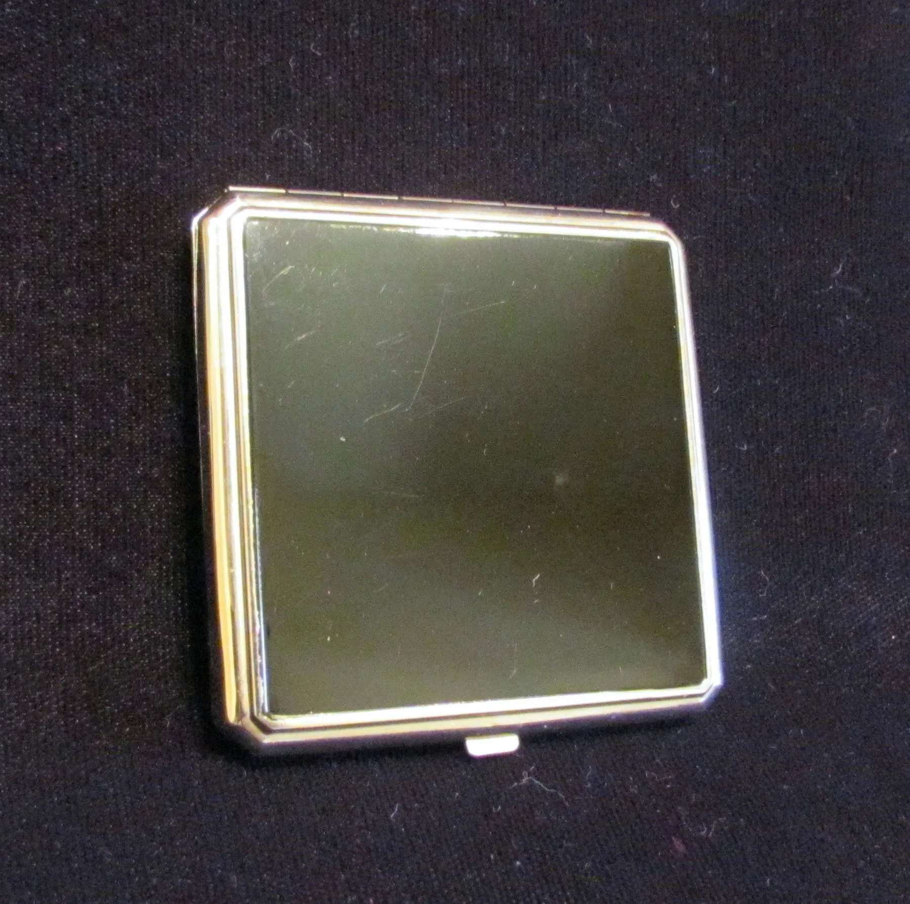 Art Deco Cigarette Case Compact Set 1930s Black & White Enamel Excellent Condition