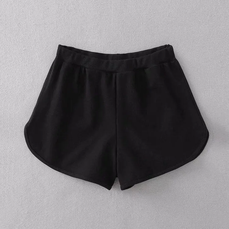 Basic Sporty Sweet Colors Thin Elastic Shorts