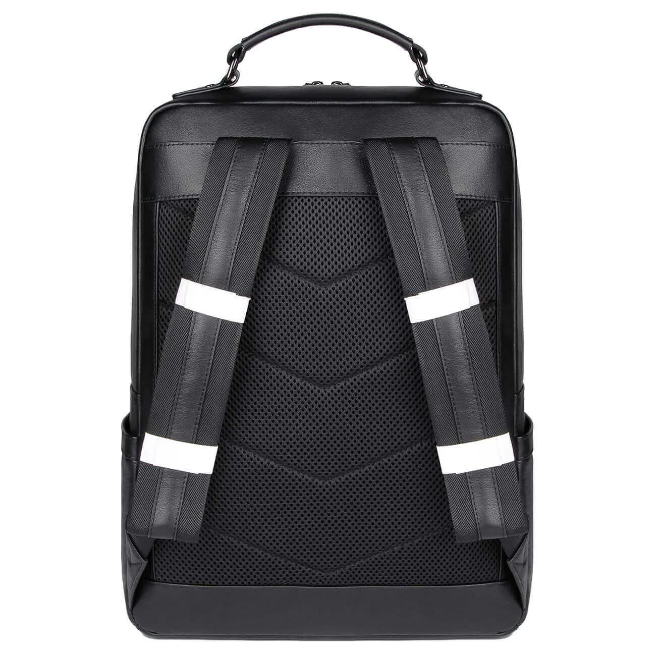 Black Leather Laptop Backpack NZ - Fits 14" Laptops