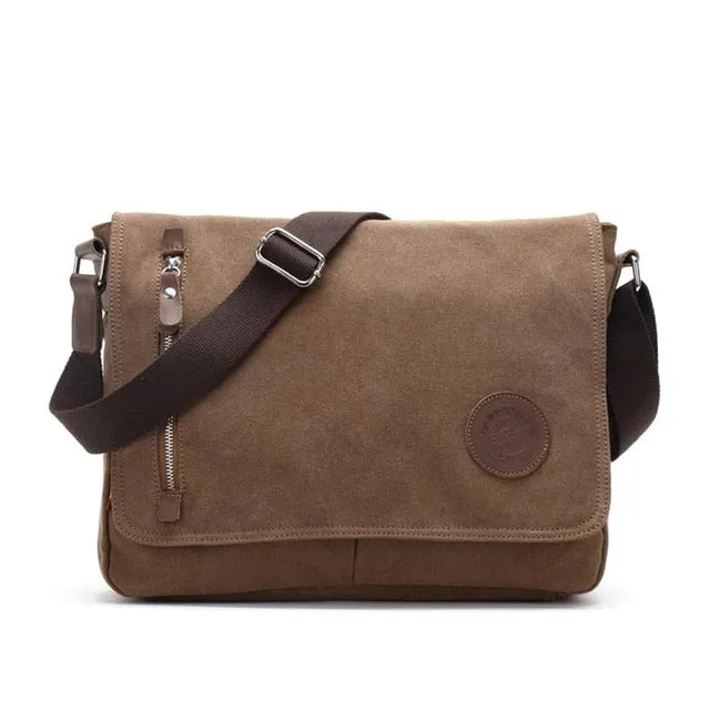 Boy's Canvas Crossbody Bag With Korean Casual