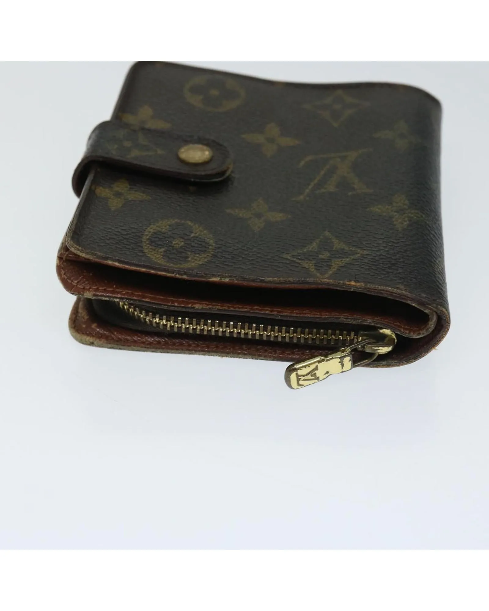 Compact Monogram Canvas Zip Wallet - CD Rank