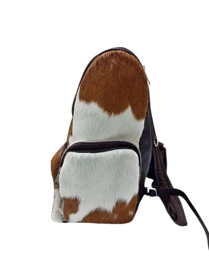 Cowhide Backpack Large Diaper Bag | Travel Backpack | Unisex Bag