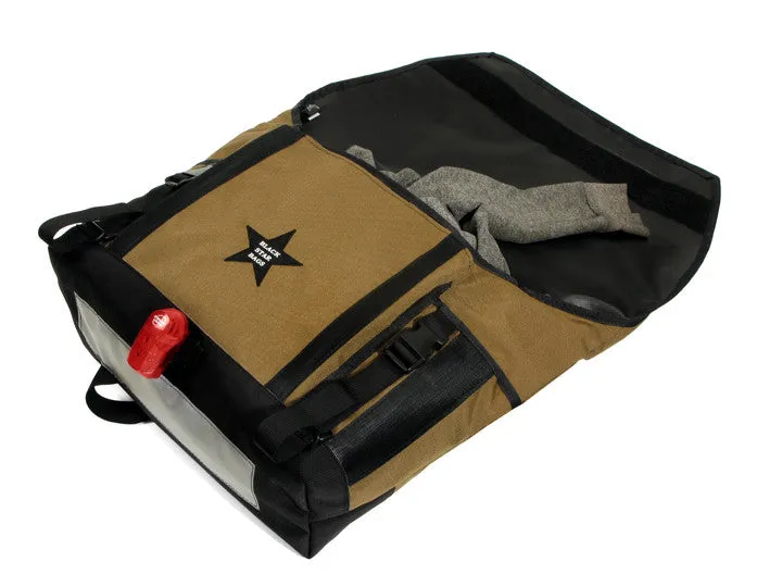 Coyote Brown and Black Waterproof Messenger Bag