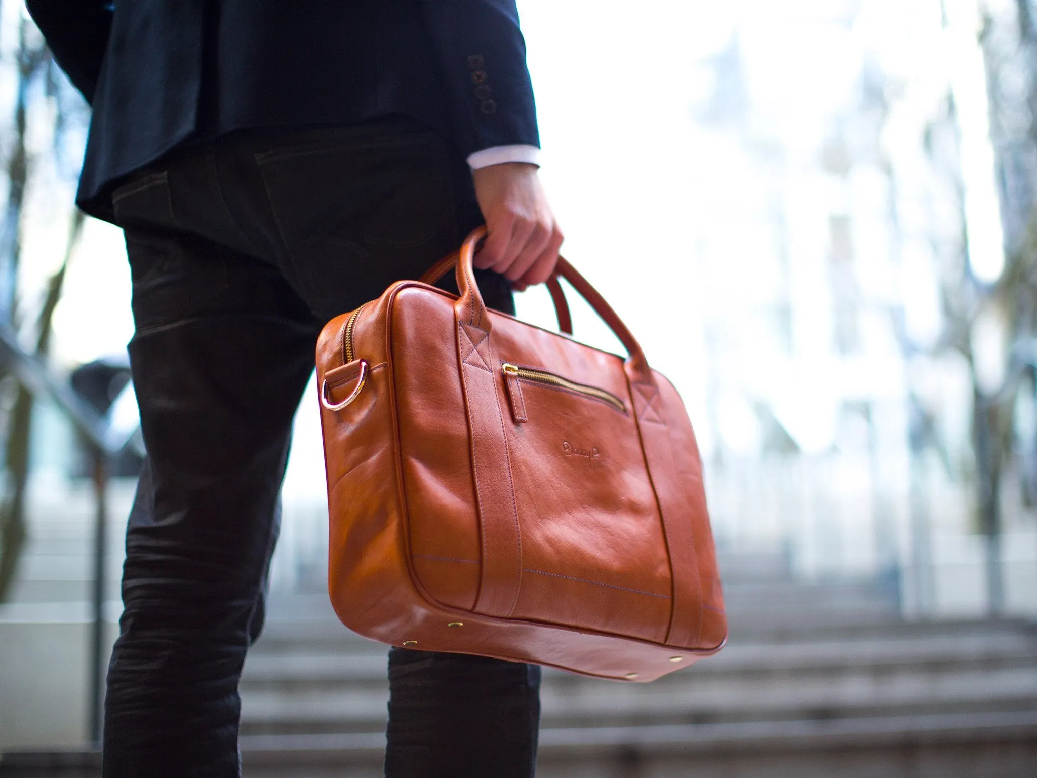 Danny P. Leather Messenger Bag