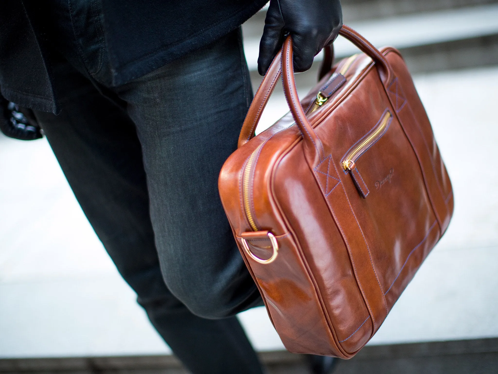 Danny P. Leather Messenger Bag