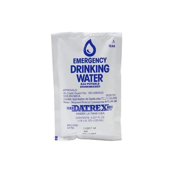 Datrex Emergency Drinking Water Pack - 125ml