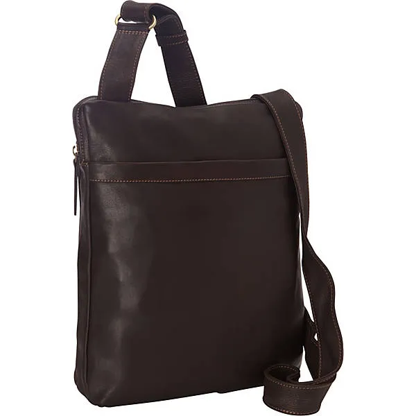 Derek Alexander Leather DERBY -Top Zip Unisex Messenger Bag