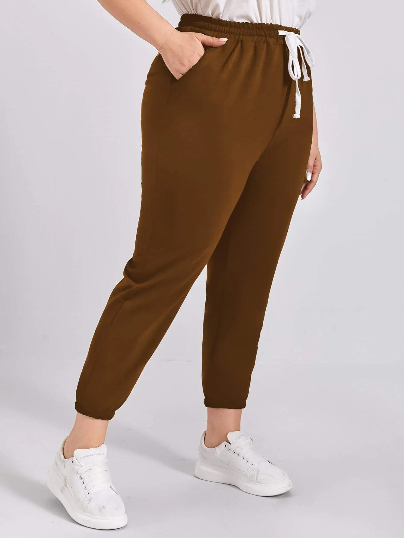 Drawstring Waist Sweatpants