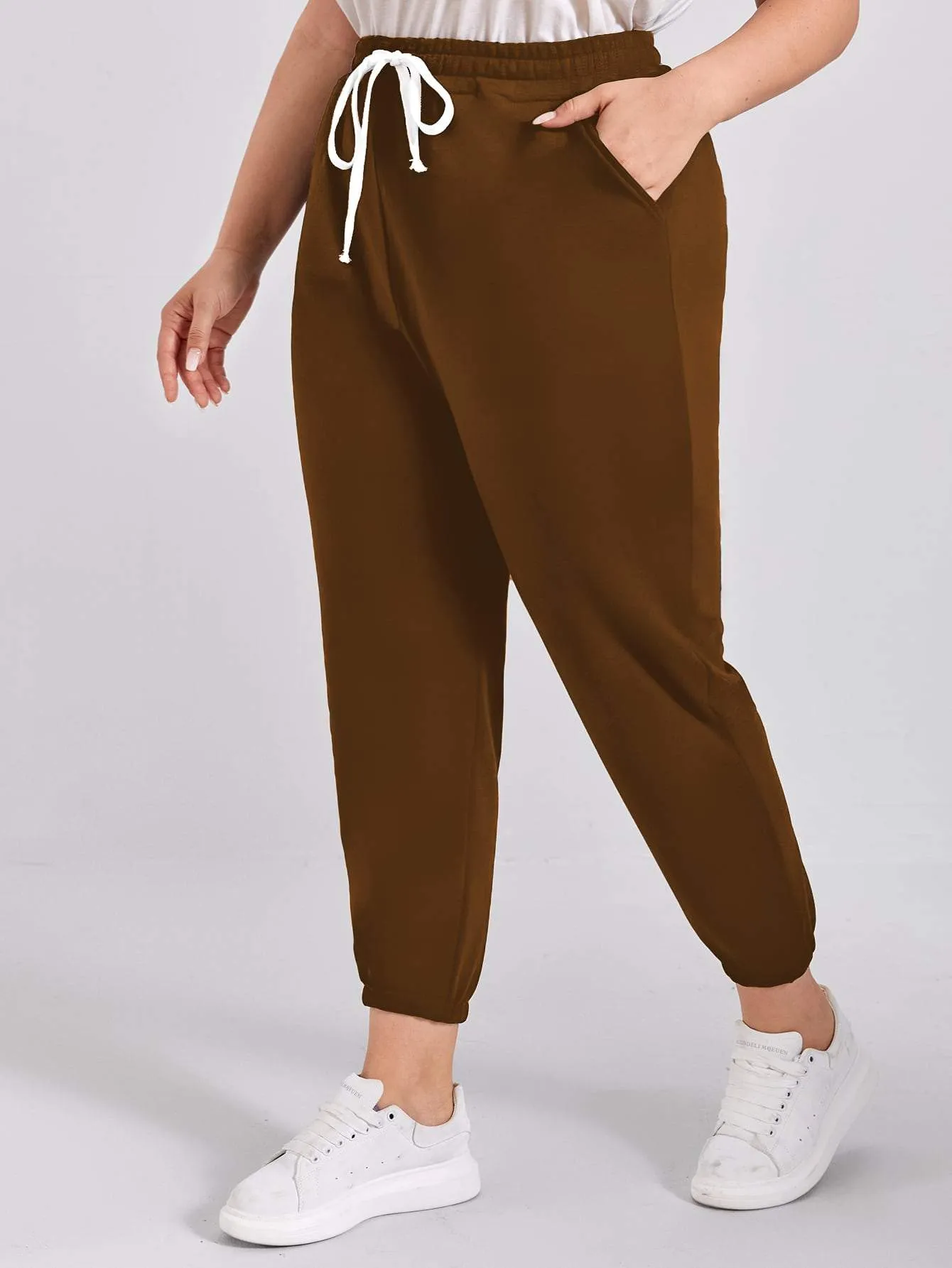 Drawstring Waist Sweatpants