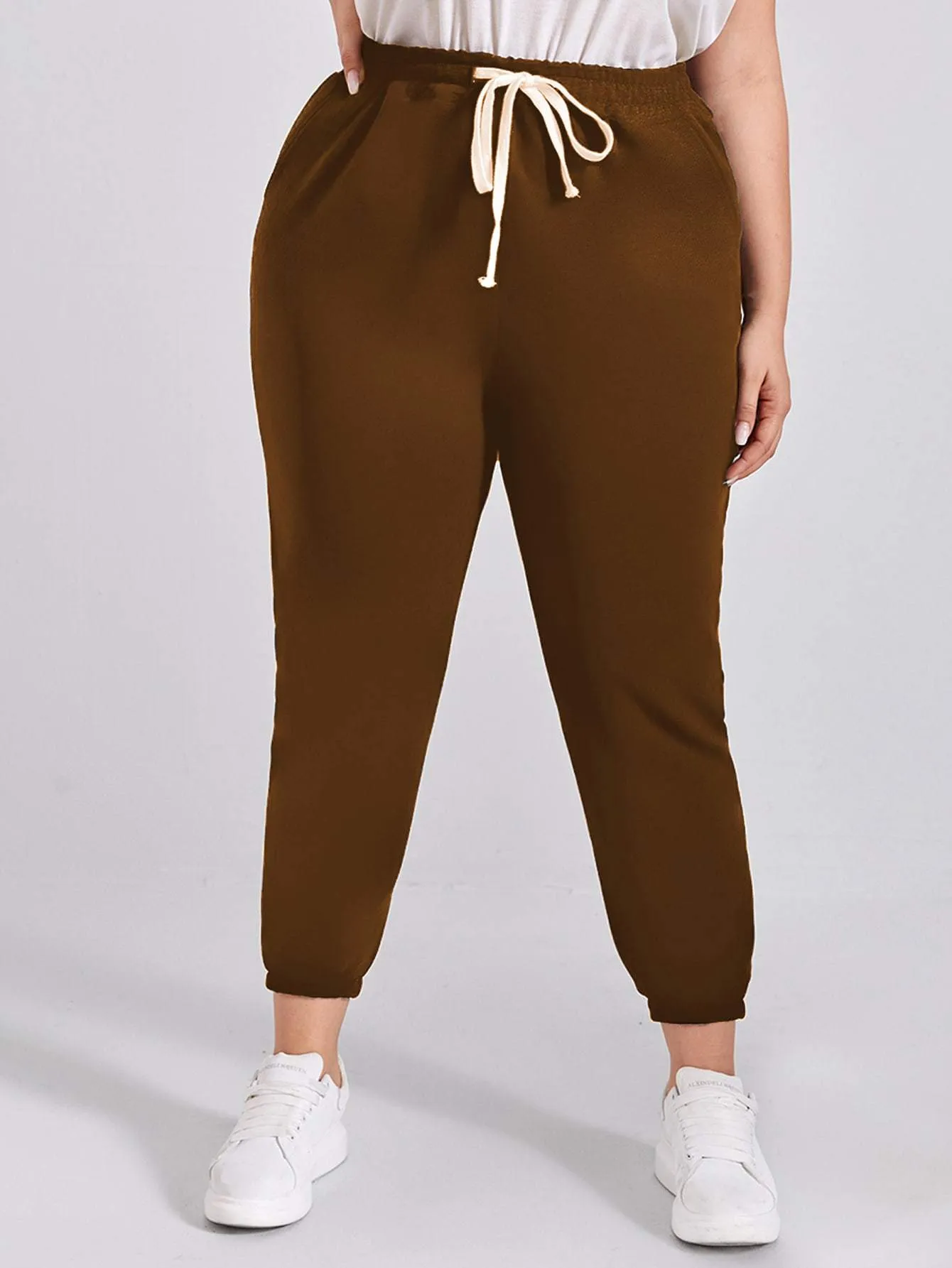 Drawstring Waist Sweatpants