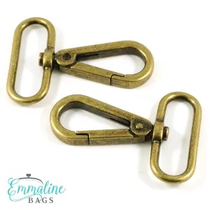 Emmaline Swivel Snap Hook - 1.5" Flat Hook Profile