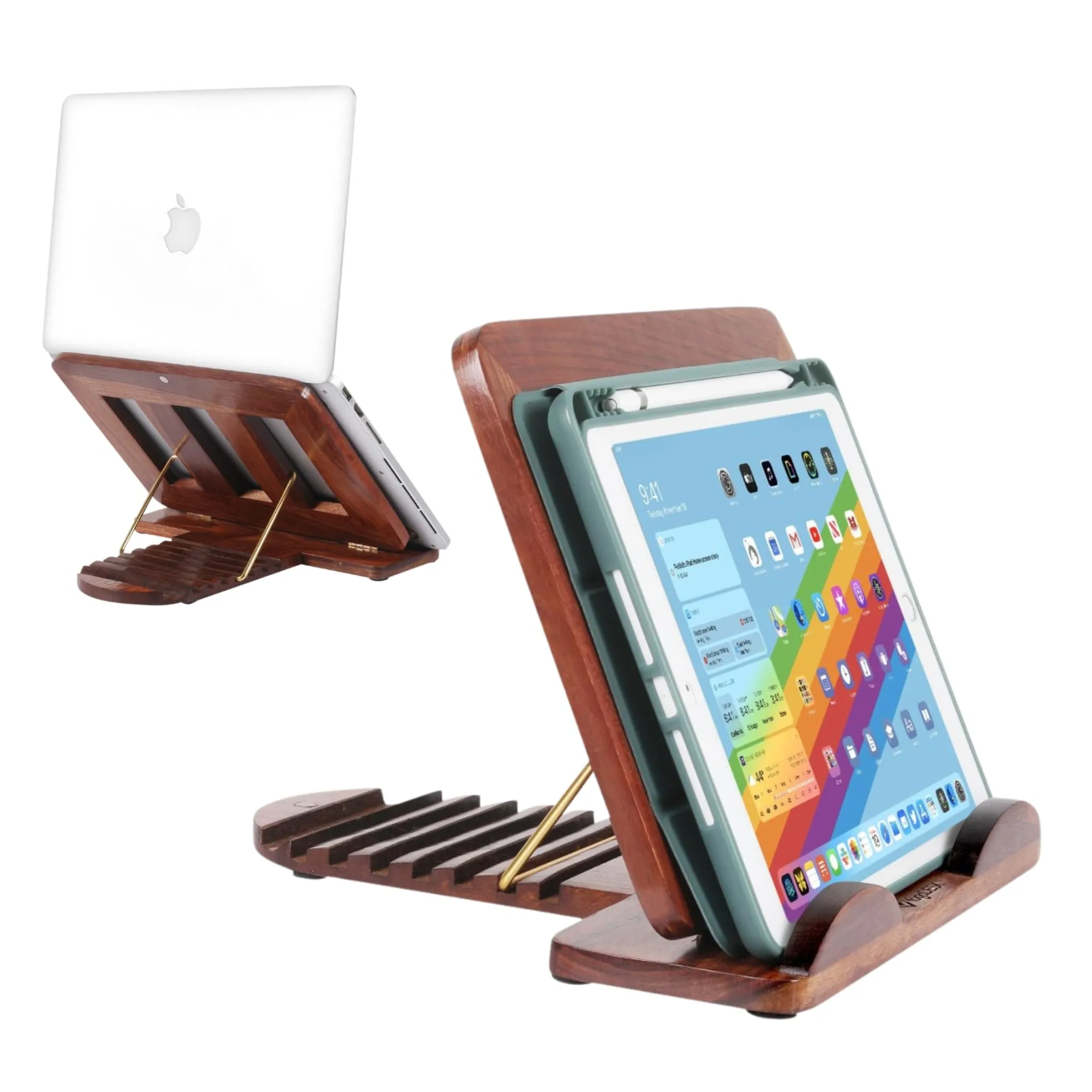 Ergonomic iPad/Tablet Macbook Stand for desk