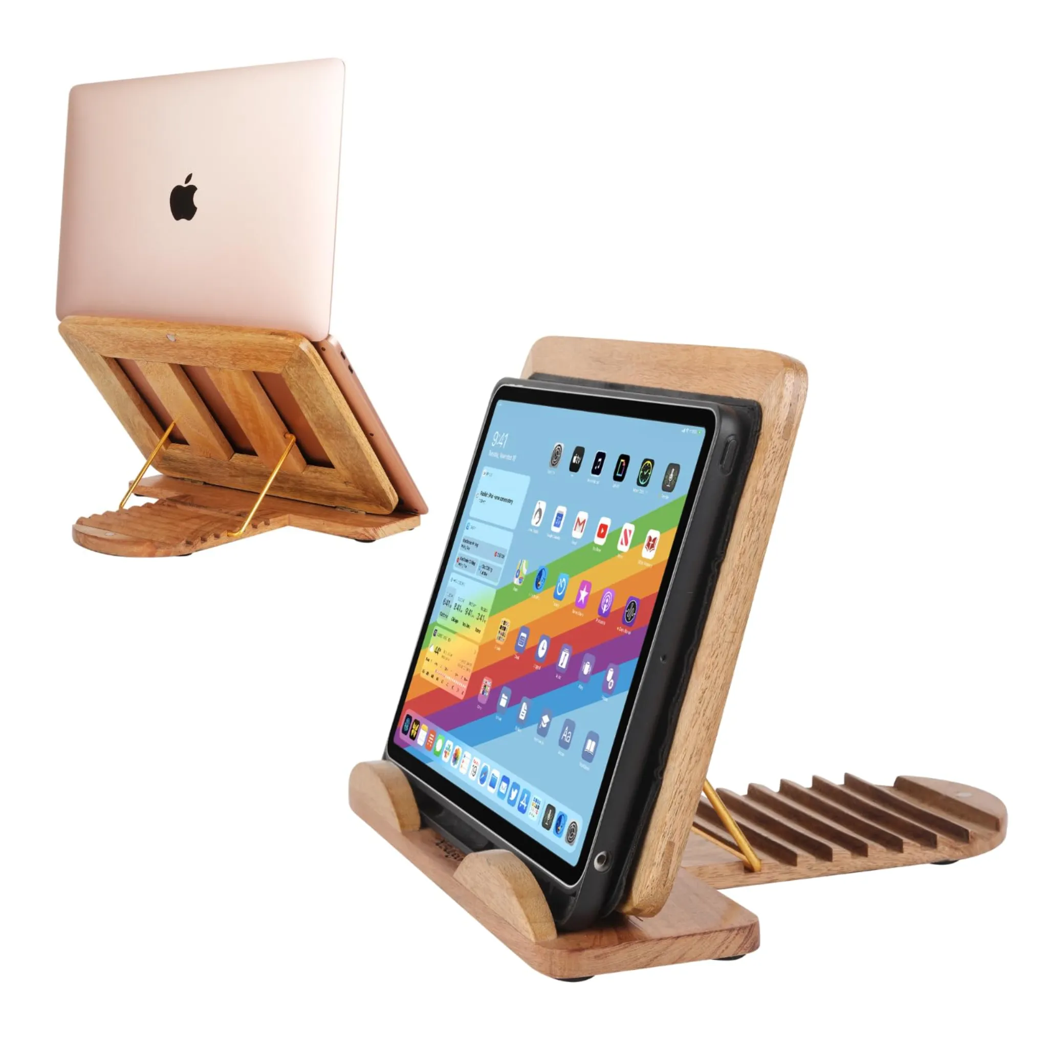 Ergonomic iPad/Tablet Macbook Stand for desk