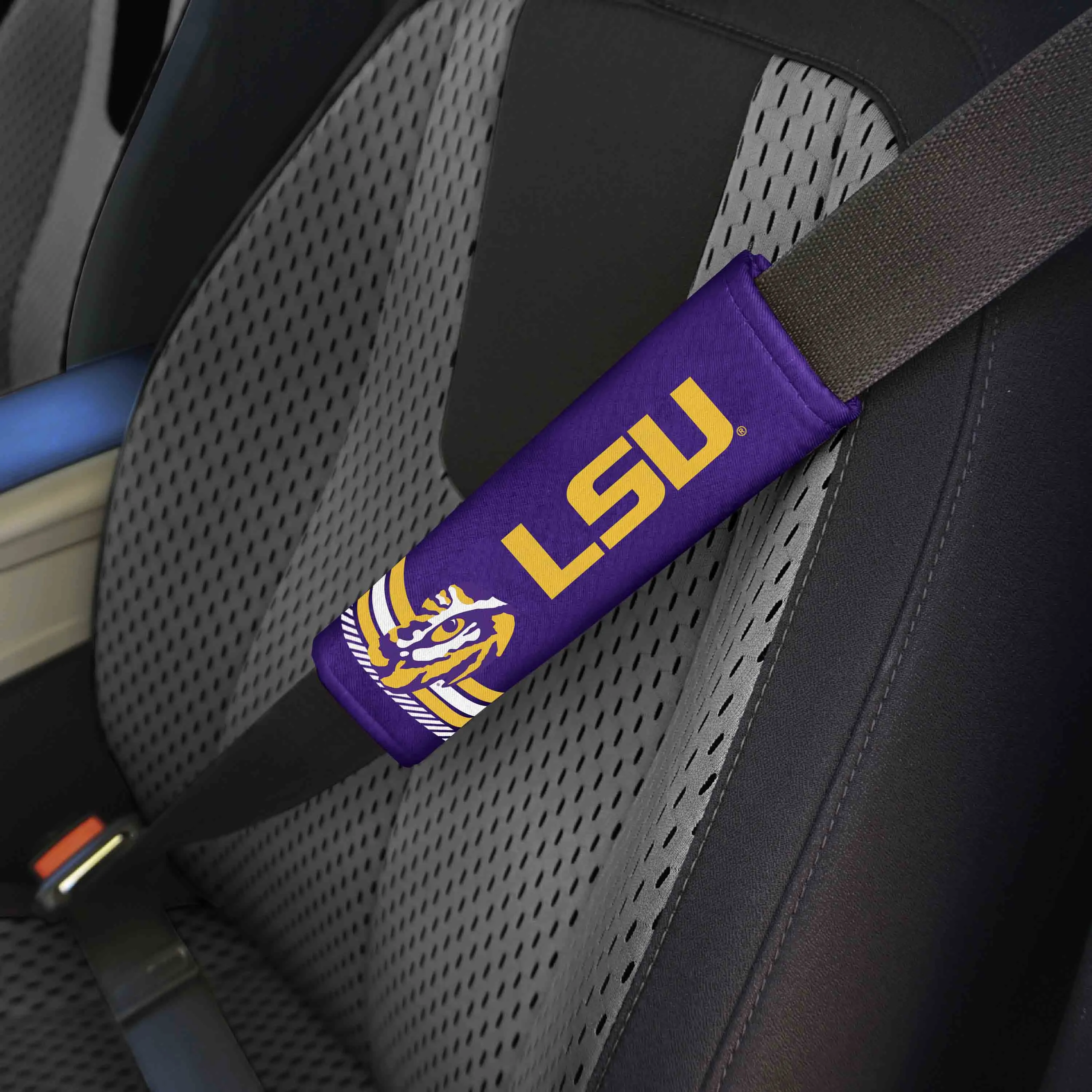 Fanmats LSU Tigers Team Color Rally Seatbelt Pad - 2 Pieces