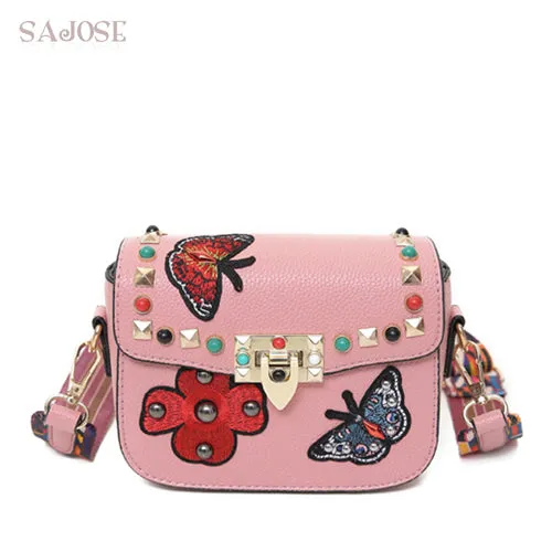 Floral Leather Shoulder Woman's bags