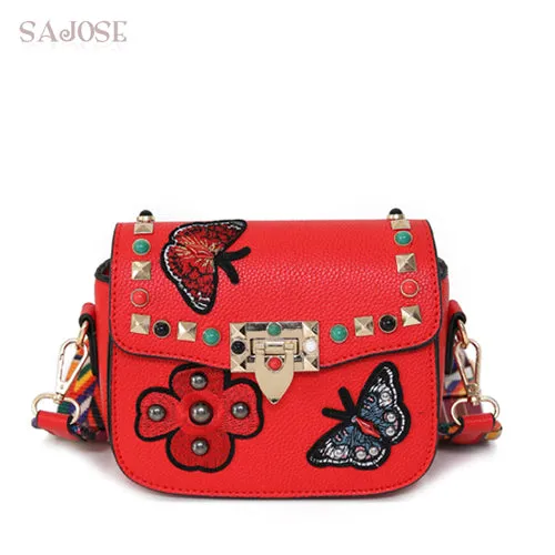 Floral Leather Shoulder Woman's bags