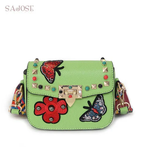 Floral Leather Shoulder Woman's bags