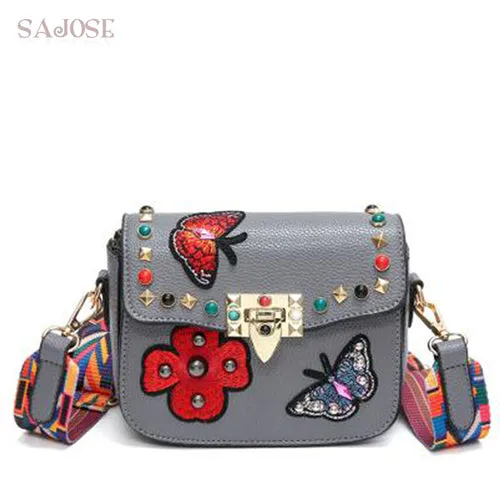 Floral Leather Shoulder Woman's bags