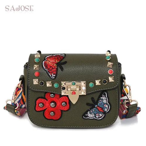 Floral Leather Shoulder Woman's bags