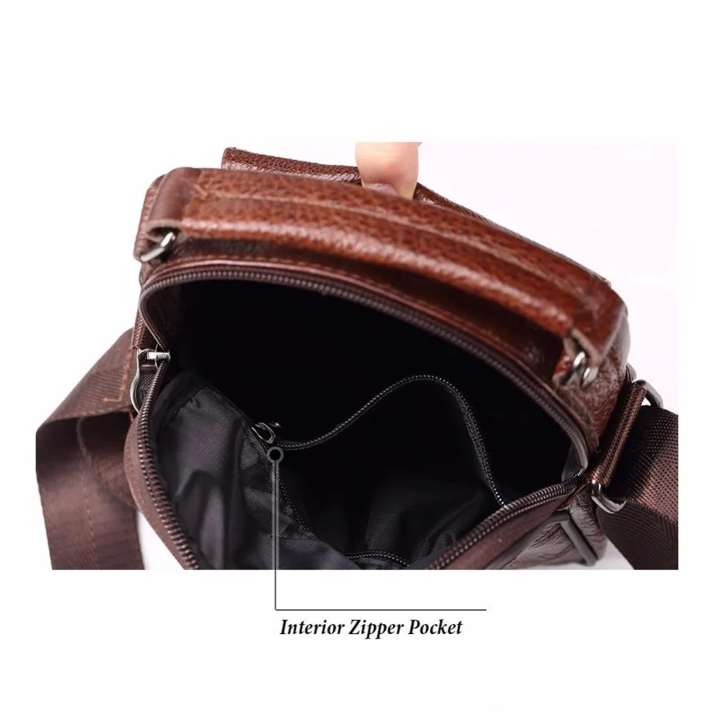 Genuine Raw Leather Messenger Bag