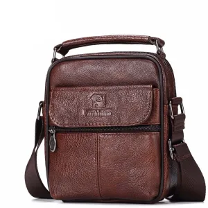 Genuine Raw Leather Messenger Bag