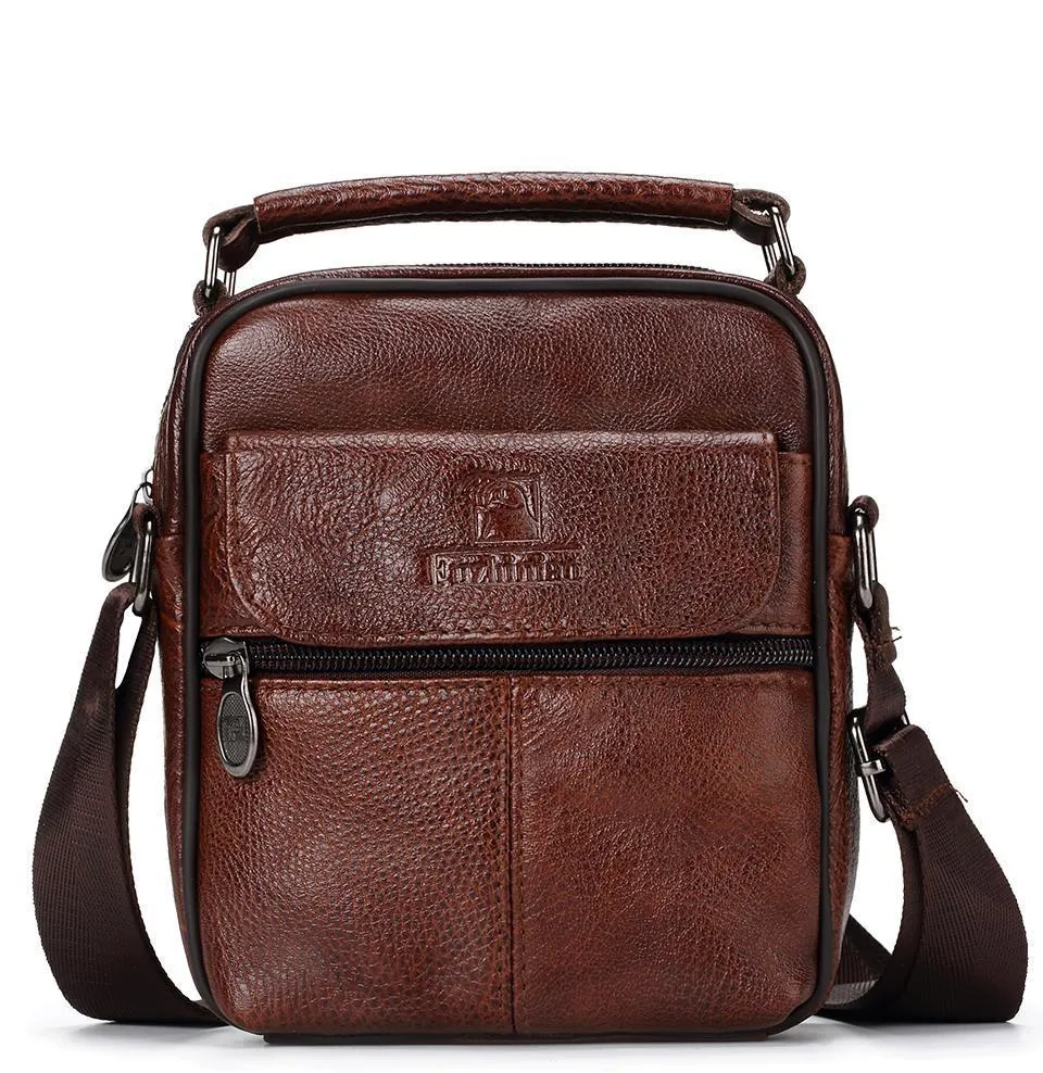 Genuine Raw Leather Messenger Bag