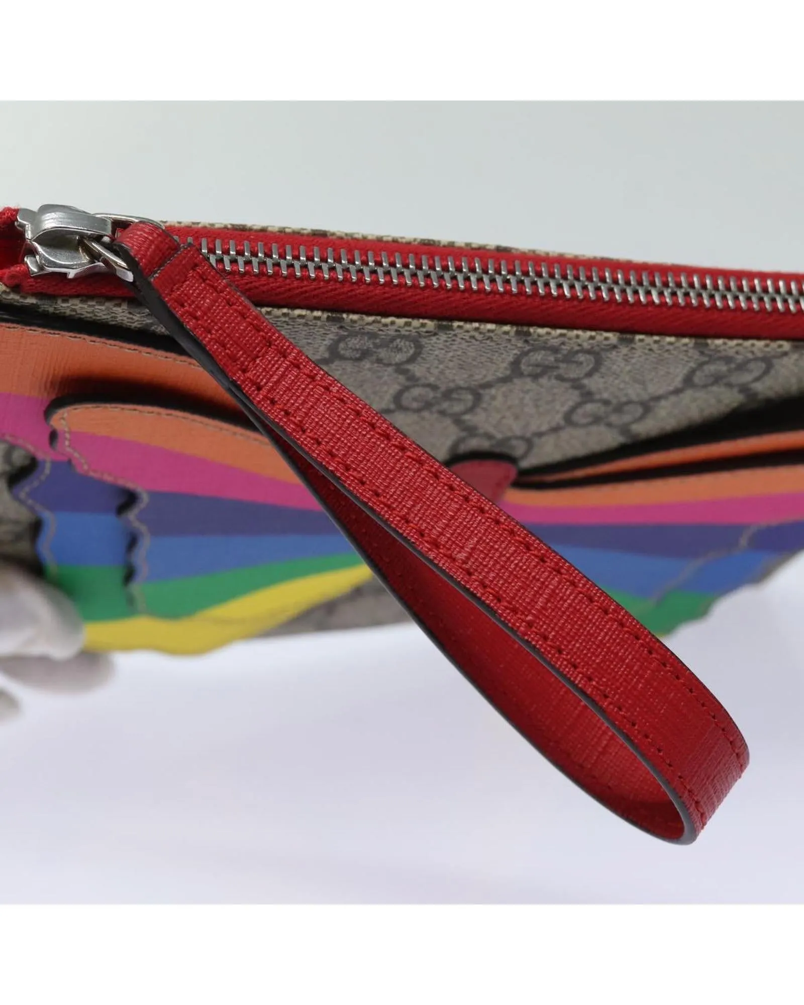 GG Supreme Butterfly Clutch Bag in PVC and Leather