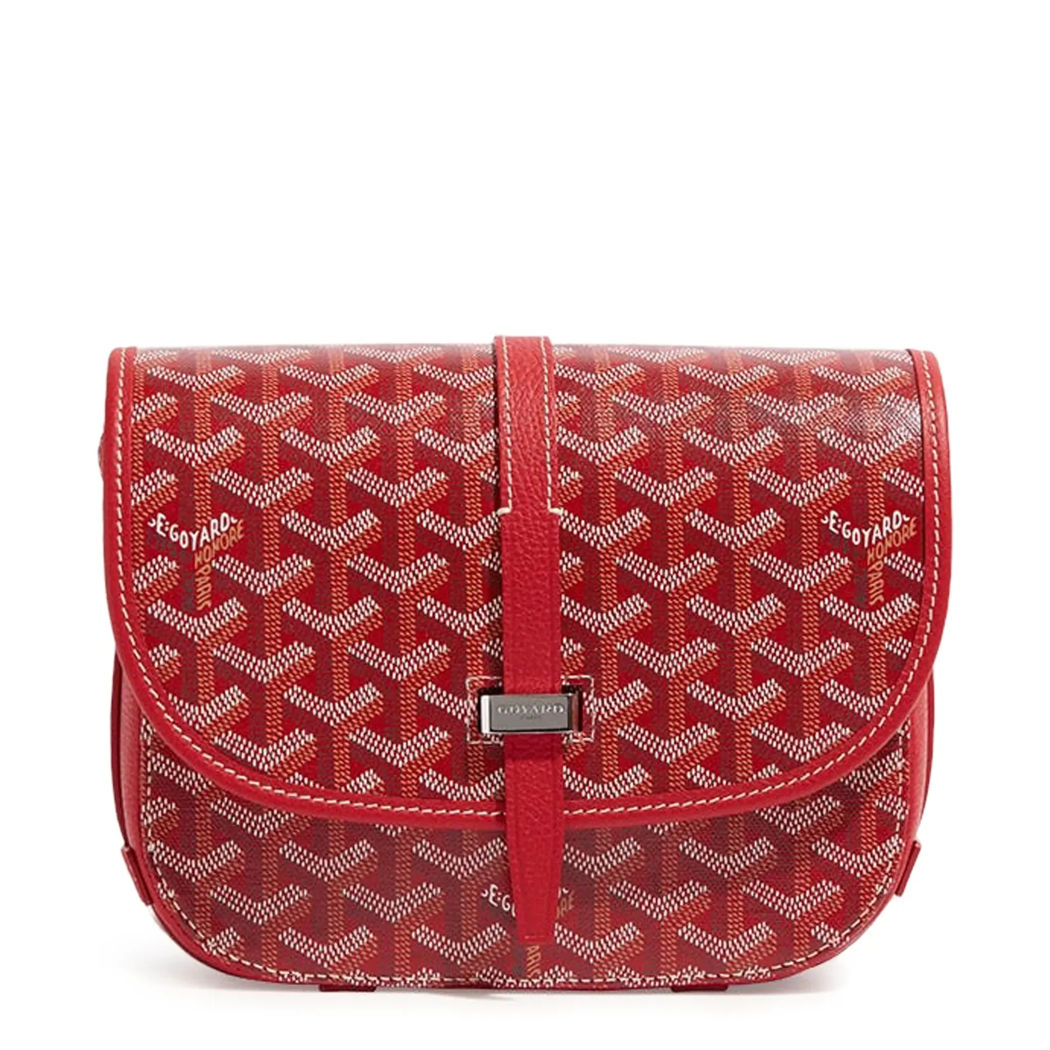 Goyard Goyardine Belvedere II Red PM Messenger Bag