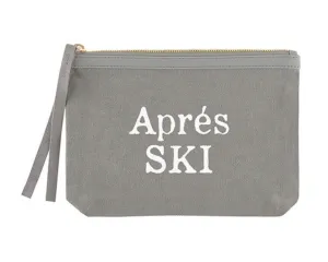 Gray Canvas Zipper Pouches