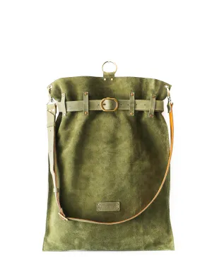 Green Suede Backpack