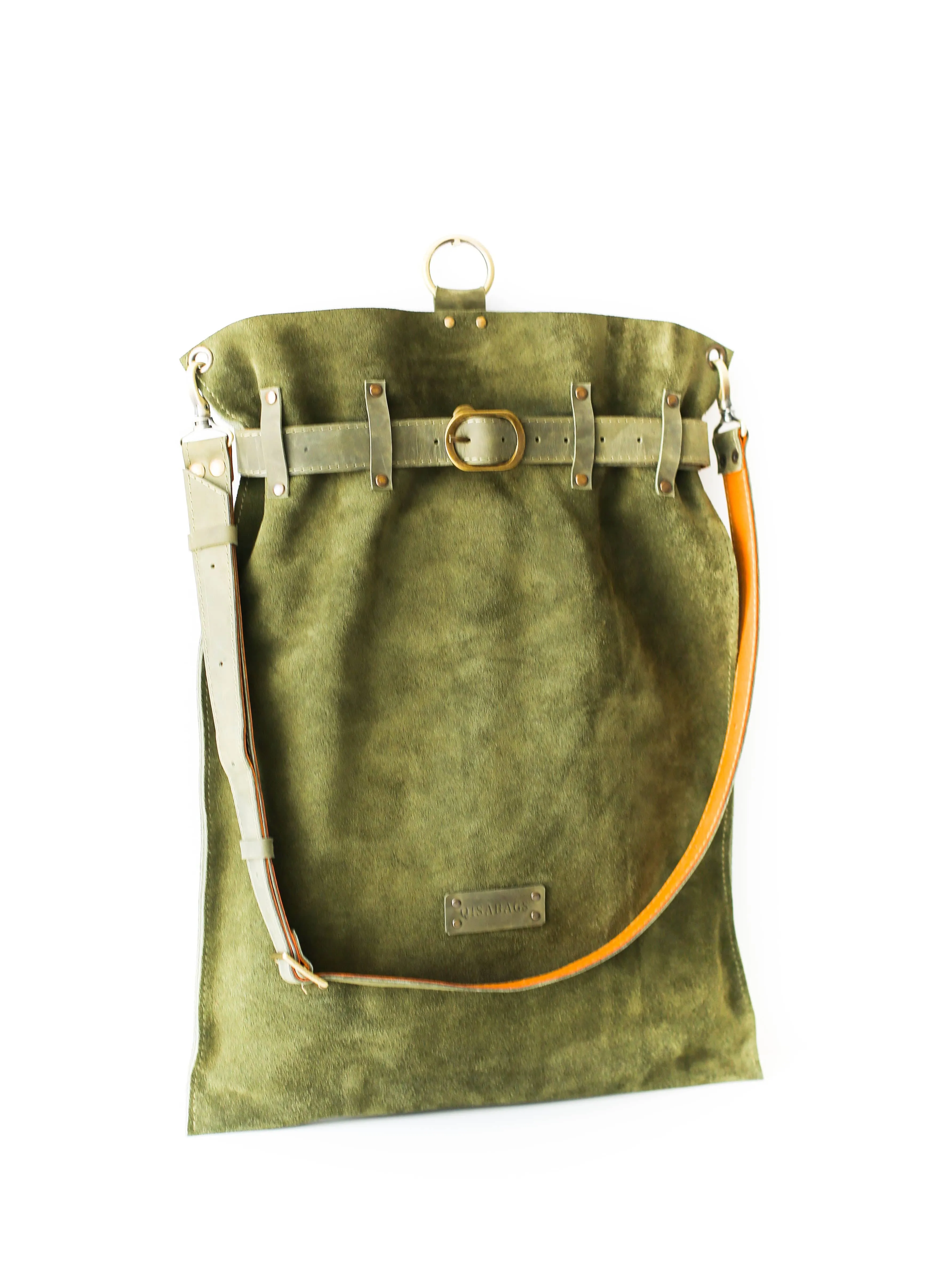 Green Suede Backpack