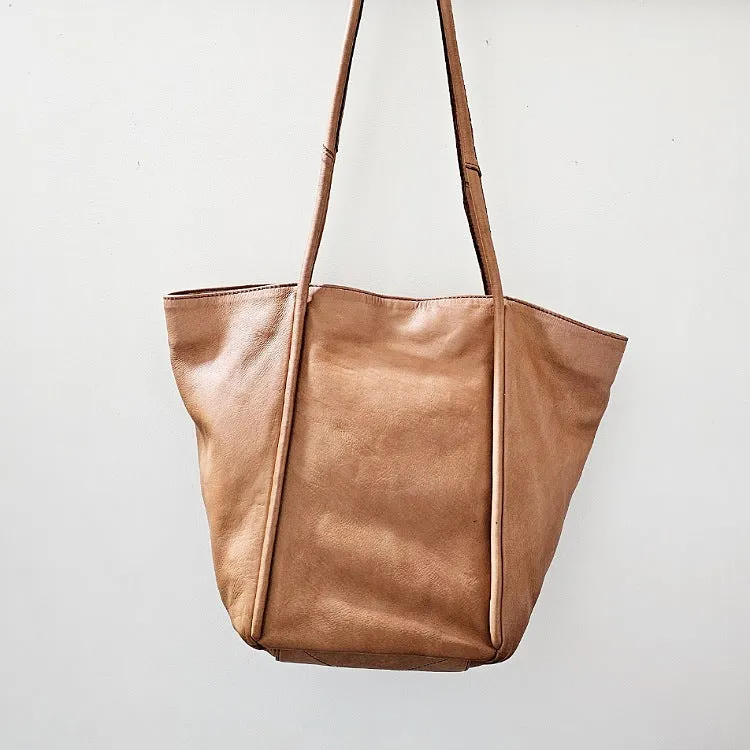 HANDBAG LEATHER SHOPPER