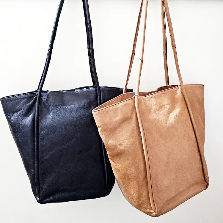 HANDBAG LEATHER SHOPPER