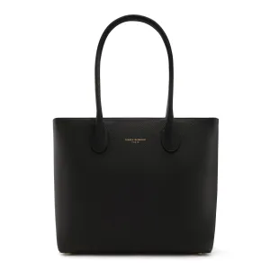 Honoré Lysanne black calfskin leather shopper