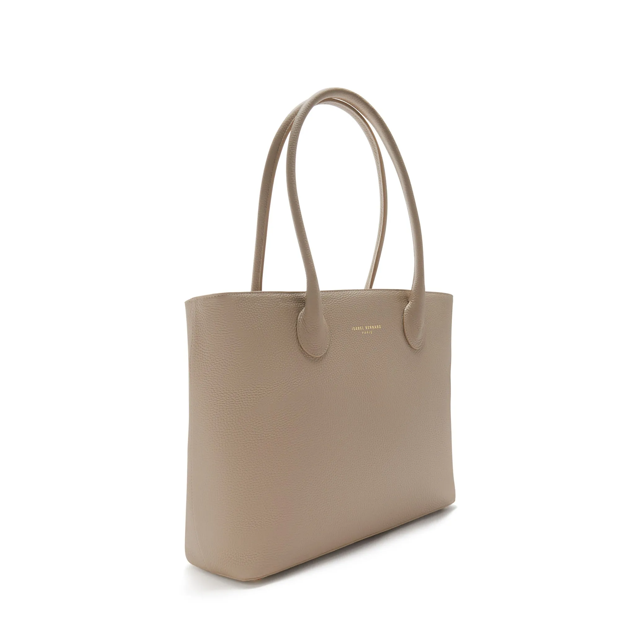 Honoré Lysanne taupe calfskin leather shopper