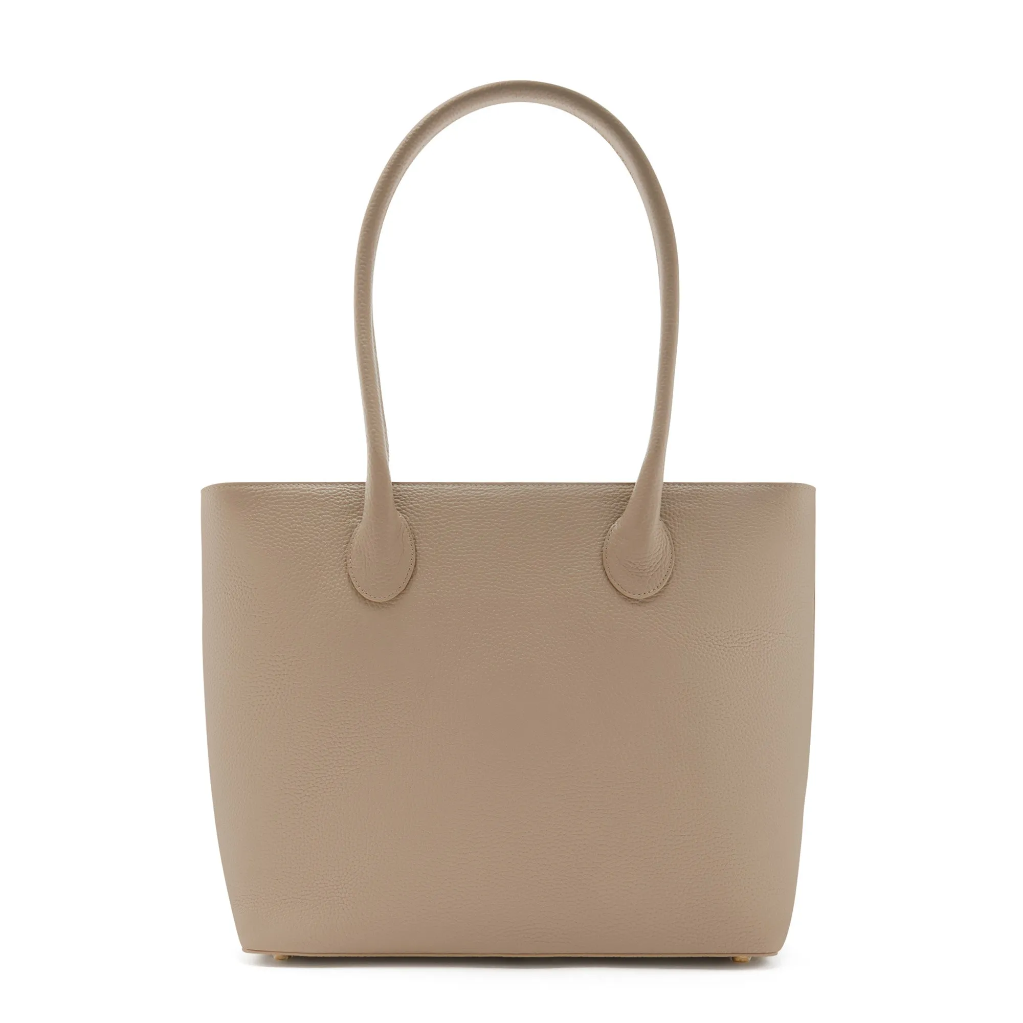 Honoré Lysanne taupe calfskin leather shopper