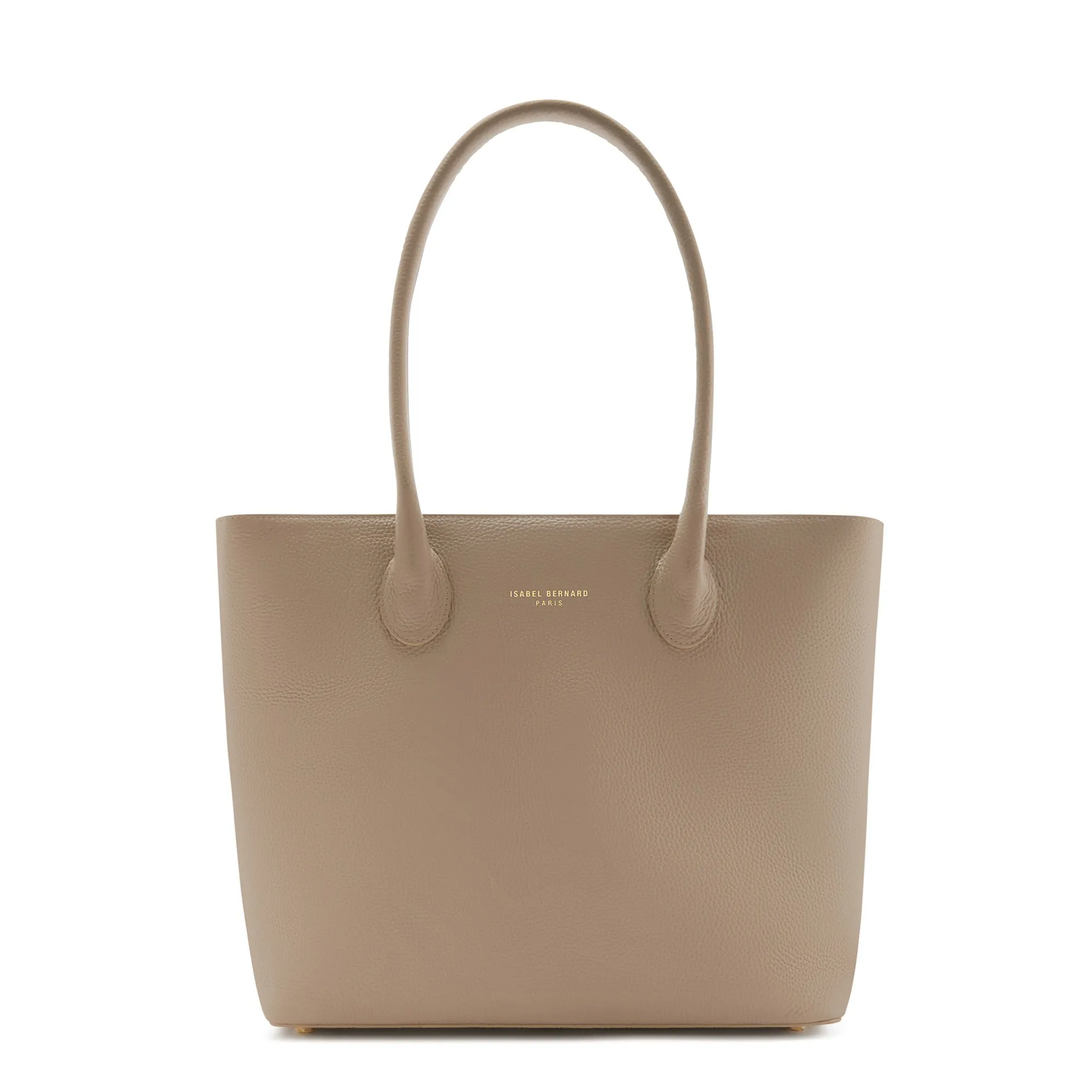 Honoré Lysanne taupe calfskin leather shopper