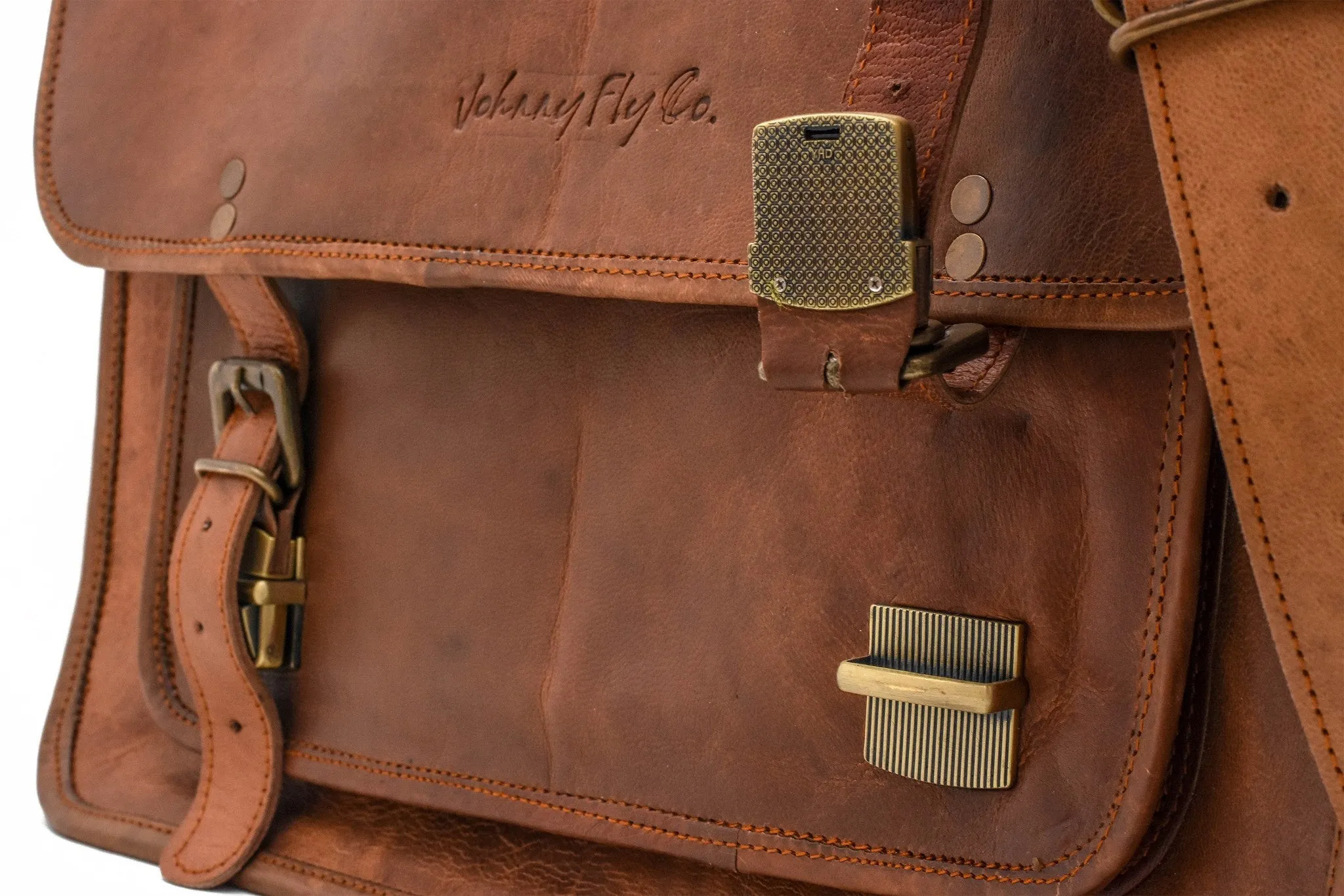 Johnny Fly Co. Leather Business Laptop Messenger