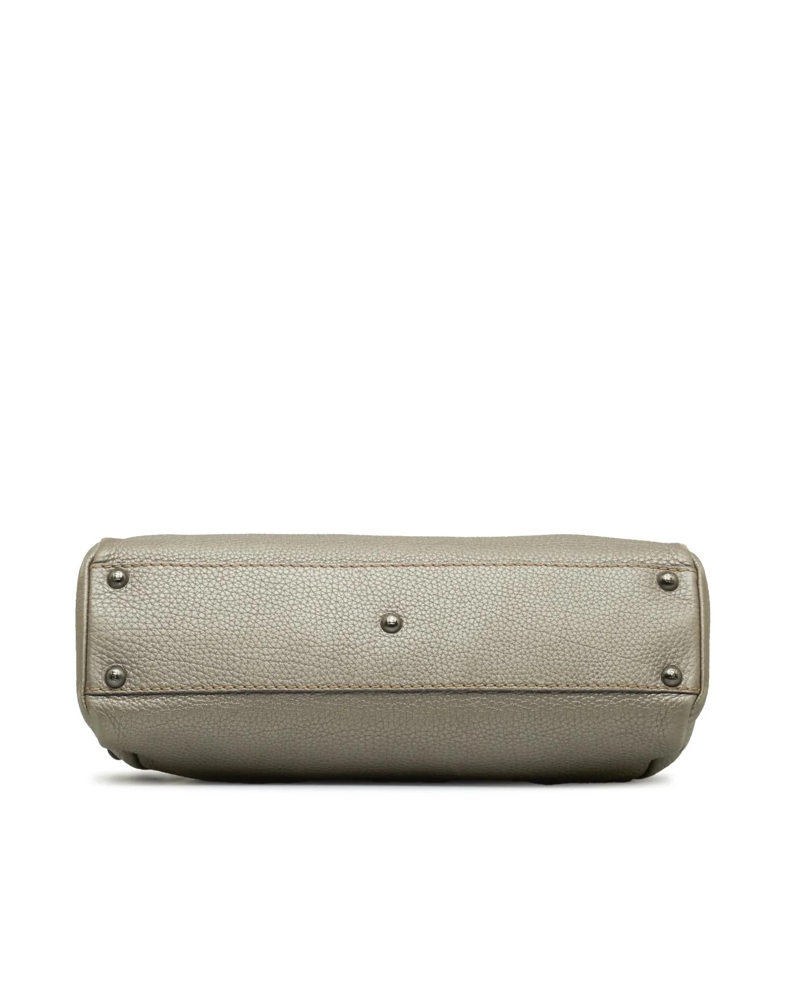 Leather Twist-Lock Peekaboo Handbag