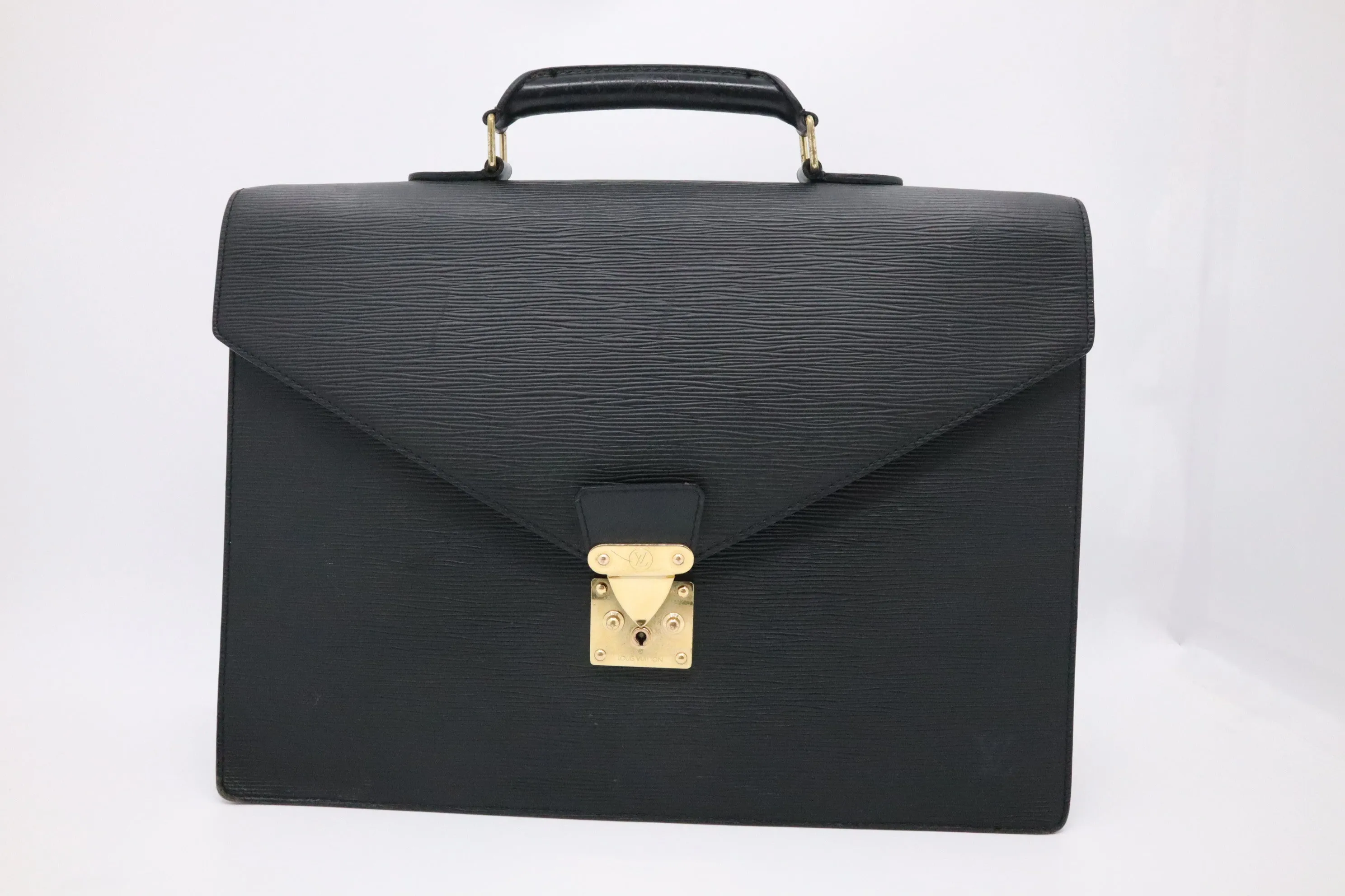 Louis Vuitton Serviette Consellier in Black Epi Leather