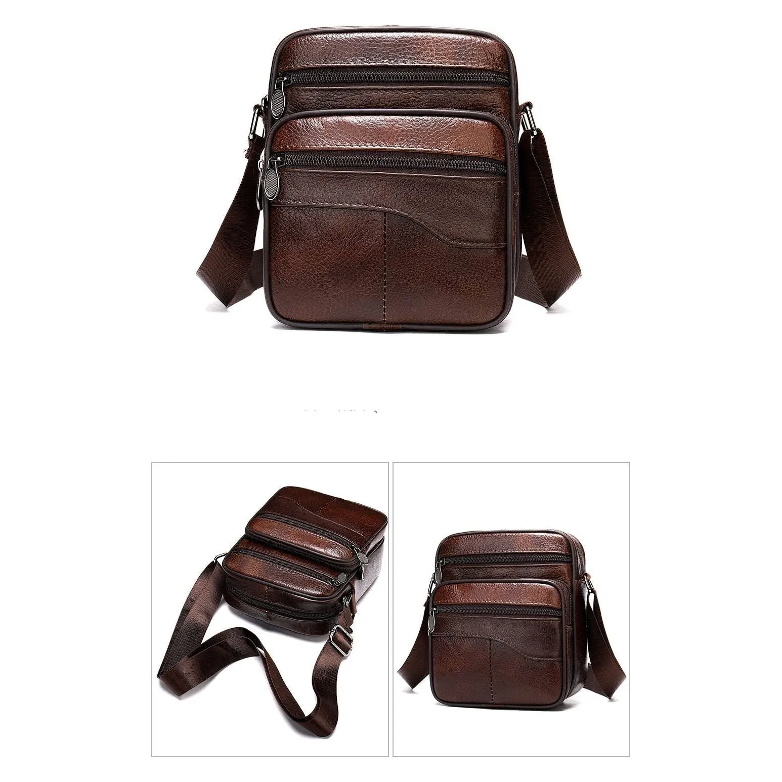 Luxury Exotic Leather Flap Crossbody Messenger Bag