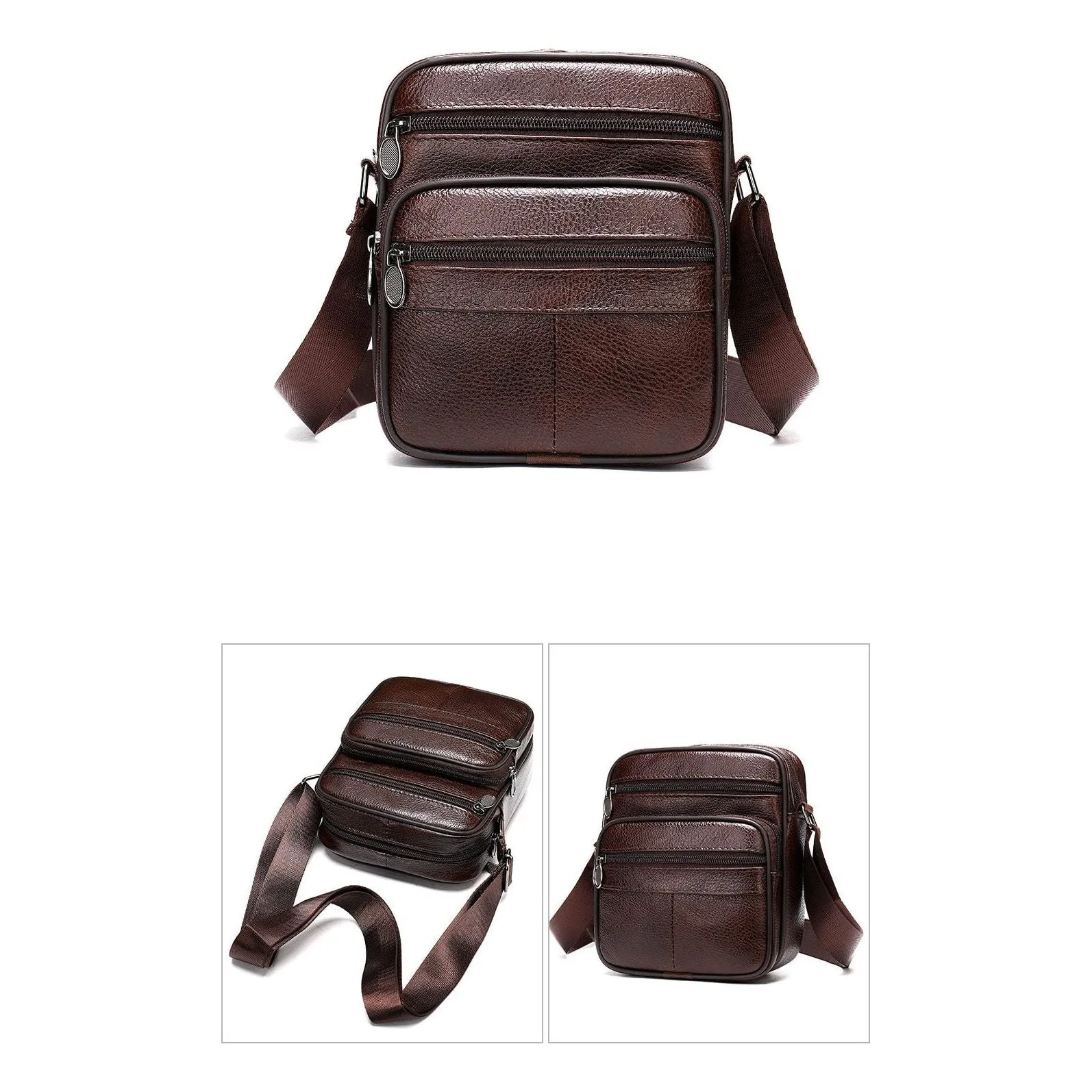 Luxury Exotic Leather Flap Crossbody Messenger Bag