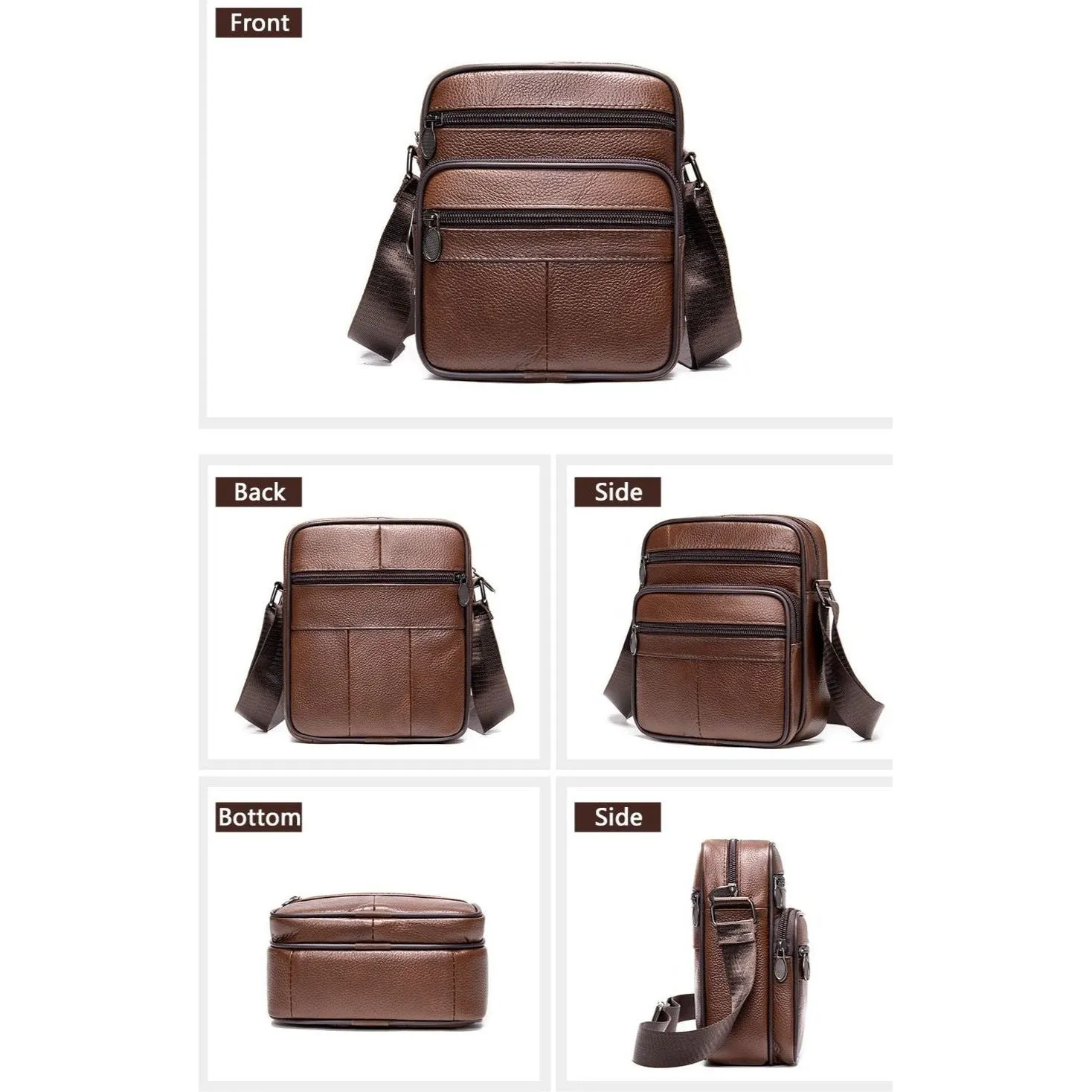 Luxury Exotic Leather Flap Crossbody Messenger Bag