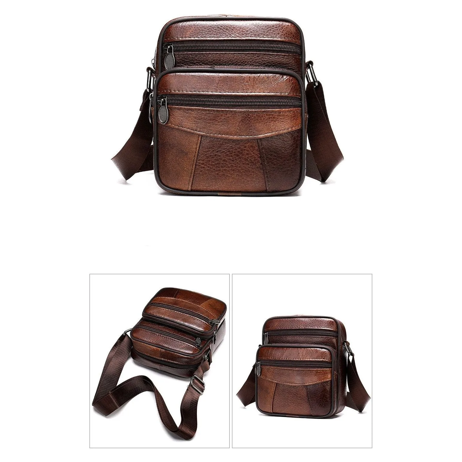 Luxury Exotic Leather Flap Crossbody Messenger Bag