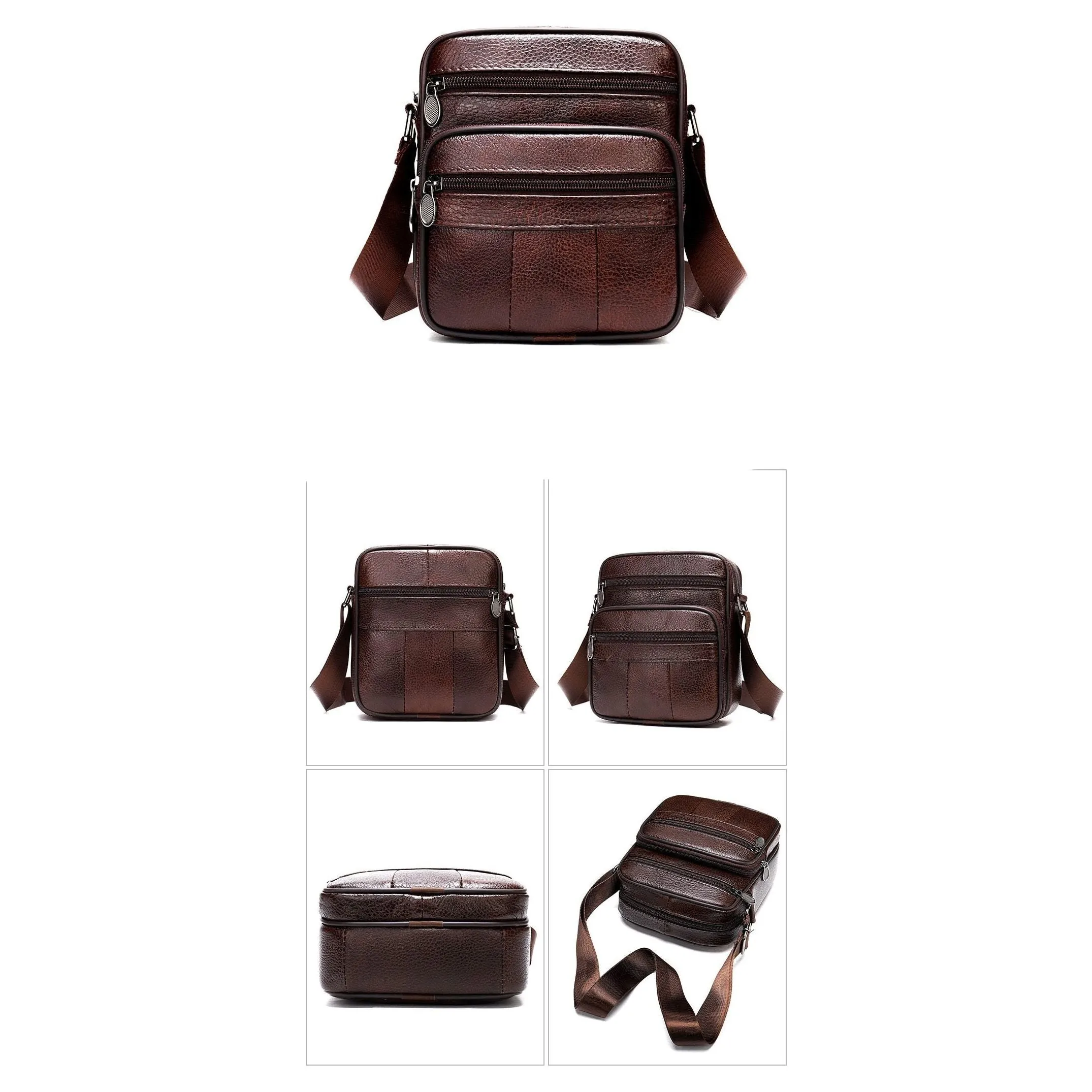 Luxury Exotic Leather Flap Crossbody Messenger Bag