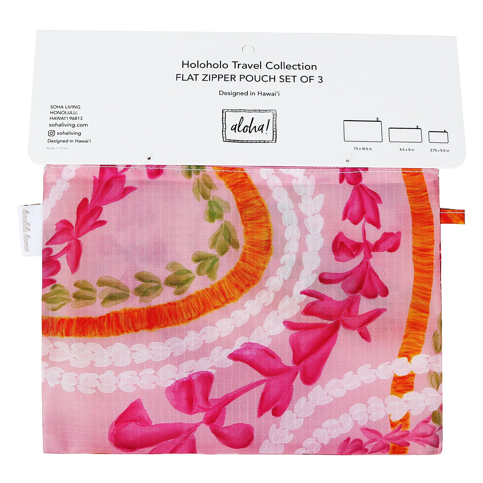 Malia Flat Pouch, Set of 3