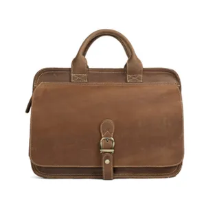 Men's Handmade Leather Briefcase Messenger Laptop Bag Men's Handbag