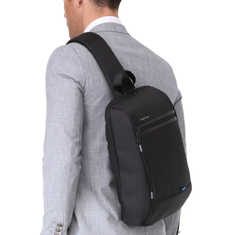 Men's Small Single Shoulder Anti-Theft 13" Laptop Backpack with USB Charging